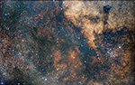 Barnard 84a, 297, M23, and Barnard 301, labeled image